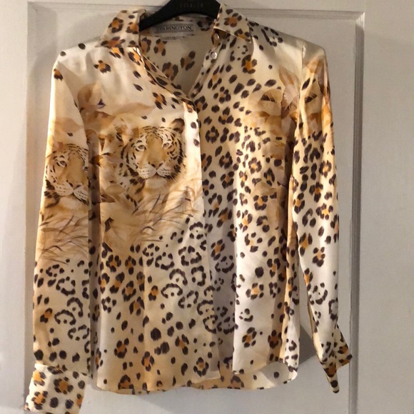 Vintage cheetah blouse - Picture 2 of 5